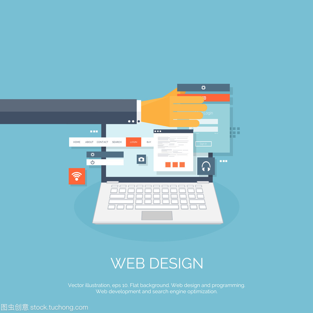 矢量圖。網(wǎng)頁設(shè)計。平的計算背景。編程和編碼。Web 開發(fā)和搜索。搜索引擎的優(yōu)化。創(chuàng)新和技術(shù)。移動應(yīng)用程序